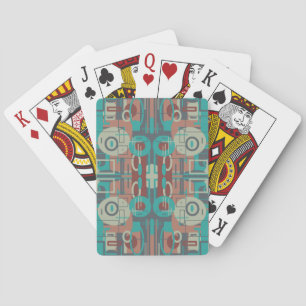 Southwestern Tribal Geometric Shapes Abstract Art Playing Cards