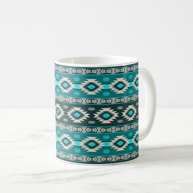 Southwestern tribal pattern coffee mug (Front Right)
