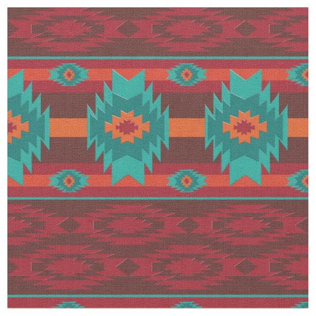 Southwestern tribal pattern fabric (Close Up)