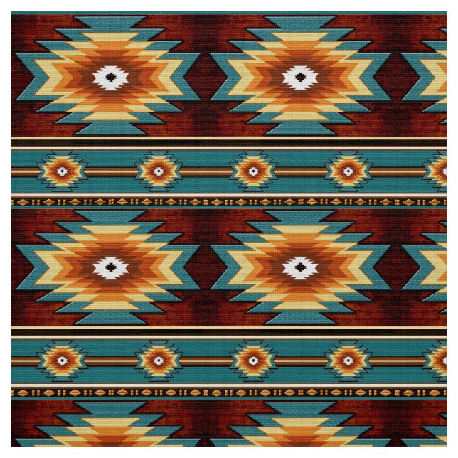 Southwestern tribal pattern fabric (Swatch)