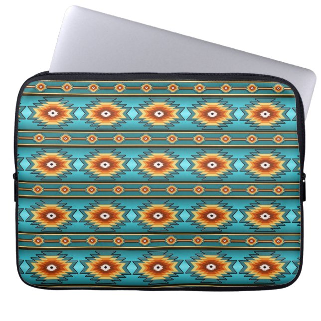 Southwestern tribal pattern laptop sleeve (Front)