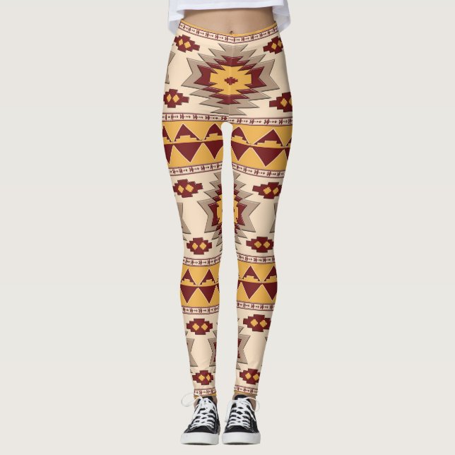 Southwestern tribal pattern leggings (Front)