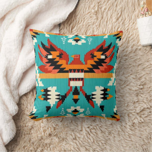 Southwestern Tribal Thunderbird Throw Pillow