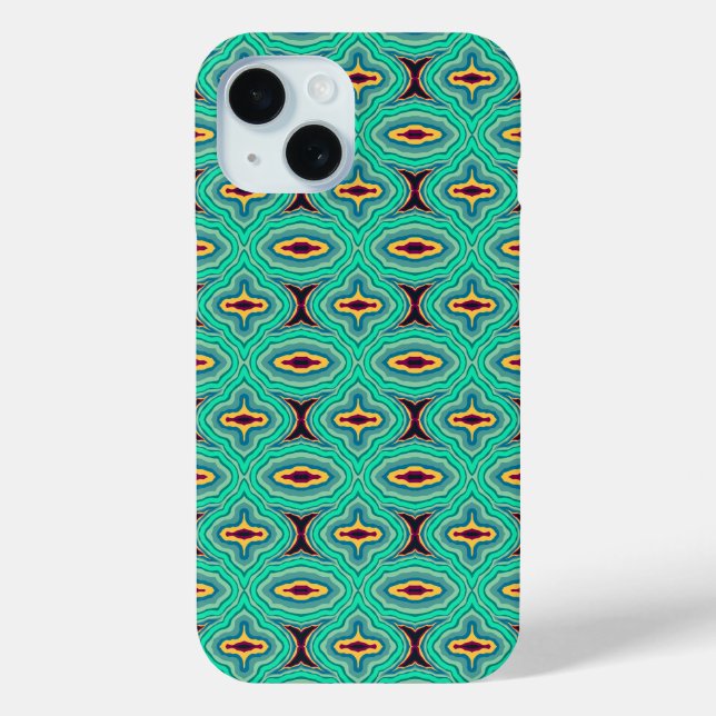 Southwestern Tropical Boho Chic Geode Pattern Art Case-Mate iPhone Case (Back)