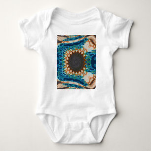 Southwestern Turquoise Native Pattern Baby Bodysuit