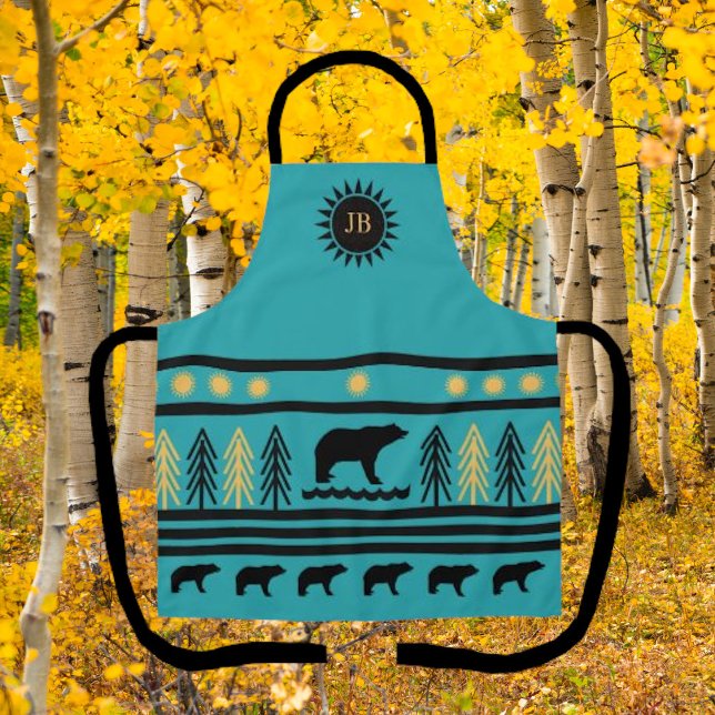 Southwestern Turquoise Navajo Black Bear Apron (Creator Uploaded)