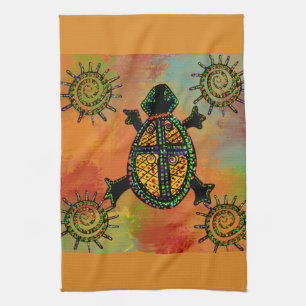 SOUTHWESTERN TURTLE ART      TEA TOWEL