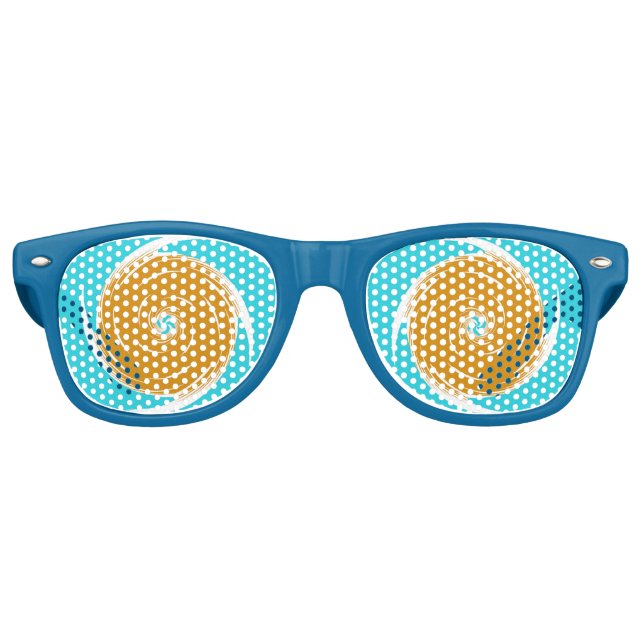 Southwestern Twirl Pattern Retro Sunglasses (Front)