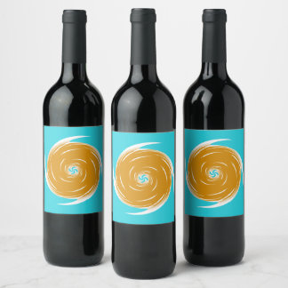 Southwestern Twirl Pattern Wine Label