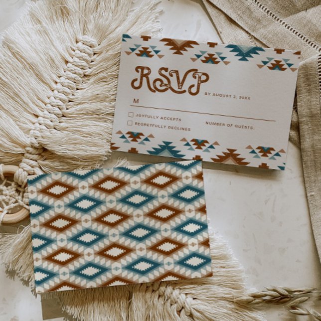 Southwestern Wedding RSVP Card (Creator Uploaded)