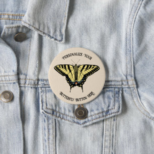 Southwestern Yellow Swallowtail Butterfly   7.5 Cm Round Badge