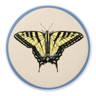 Southwestern Yellow Swallowtail Butterfly Ceramic Knob