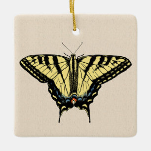 Southwestern Yellow Swallowtail Butterfly  Ceramic Ornament