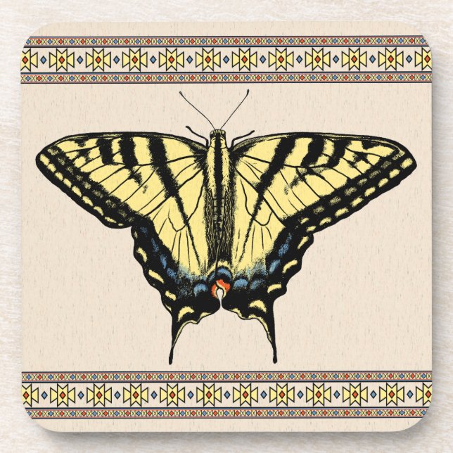 Southwestern Yellow Swallowtail Butterfly Coaster (Front)