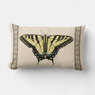 Southwestern Yellow Swallowtail Butterfly Lumbar Cushion