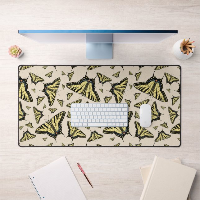 Southwestern Yellow Swallowtail Butterfly Pattern Desk Mat (Office 1)