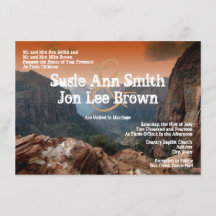 Southwestern Zion Canyon Wedding Invitations