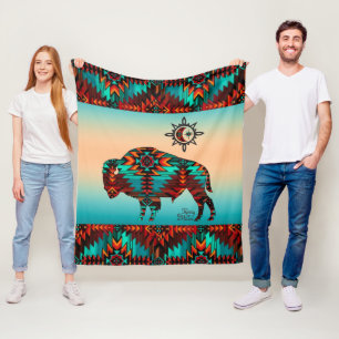 Southwet Buffalo Kokopelli Fleece Blanket
