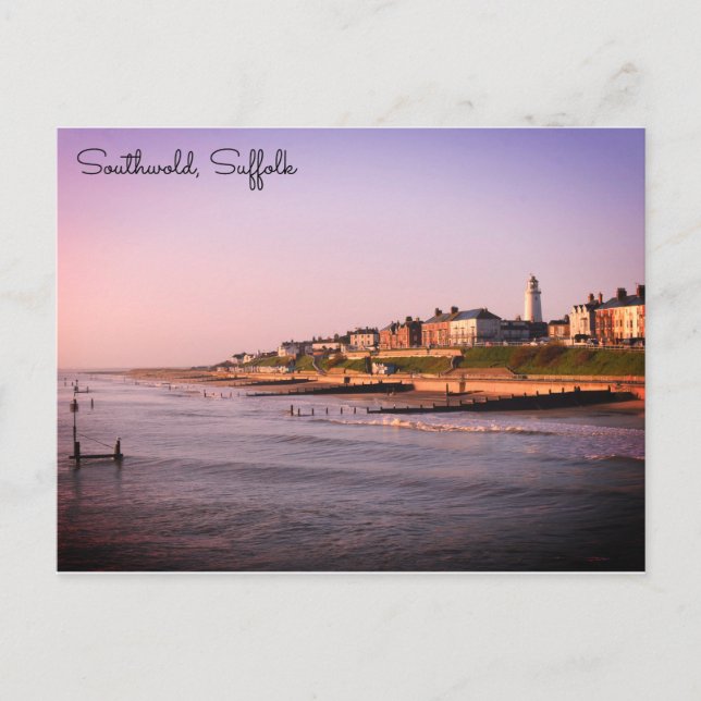 Southwold beach and seafront postcard (Front)