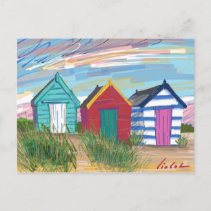 Southwold Beach Huts Postcard