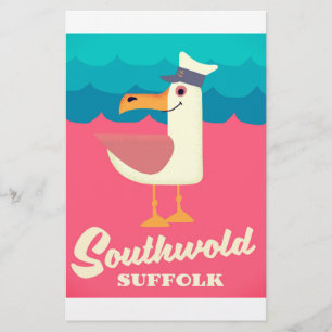 southwold suffolk travel poster stationery