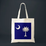 Soutnh Carolina's Flag Tote<br><div class="desc">The crescent moon and Palmetto palm - South Carolina's iconc symbol!  Purchase it as is or personalize it with any message or name you wish.</div>