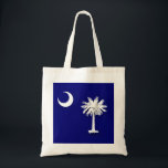 Soutnh Carolina's Flag Tote Bag<br><div class="desc">The crescent moon and Palmetto palm - South Carolina's iconc symbol!  Purchase it as is or personalize it with any message or name you wish.</div>