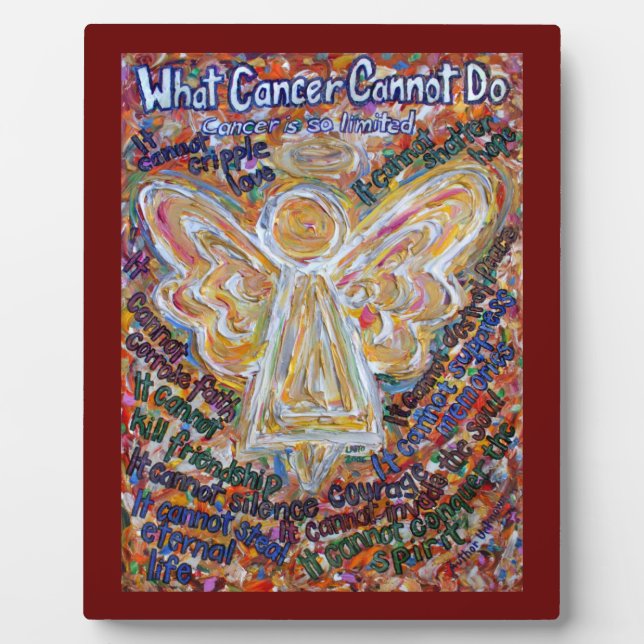 Soutwest Cancer Angel Painting Poem Plaque (Front)