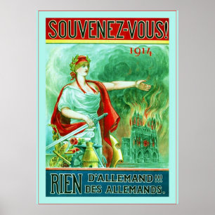 Souvenez-vous! ~ Vintage French World War 1 Poster