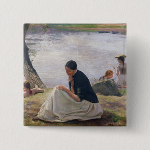 Souvenir, 1891 15 cm square badge