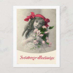 Souvenir Affectueux Vintage French Card