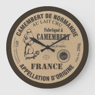 Souvenir de France : Le camembert Large Clock