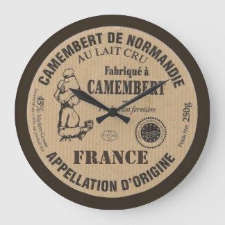 Souvenir de France : Le camembert Large Clock