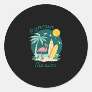 Souvenir From Cancun Mexico Family Matching Mexico Classic Round Sticker