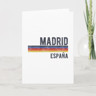 Souvenir From Madrid Spain Skyline Men Women Españ Card