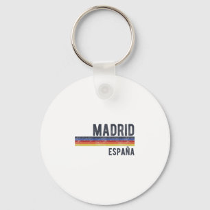 Souvenir From Madrid Spain Skyline Men Women Españ Key Ring