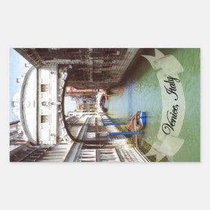 Souvenir from Venice Italy Bridge of Sighs Rectangular Sticker