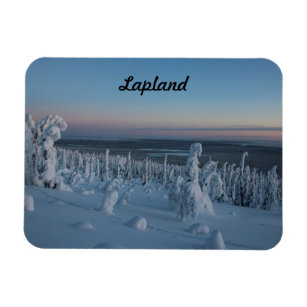 Souvenir La forêt de Laponie en hiver Magnet