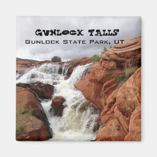 Souvenir Magnet—Gunlock Falls, Gunlock State Par Magnet