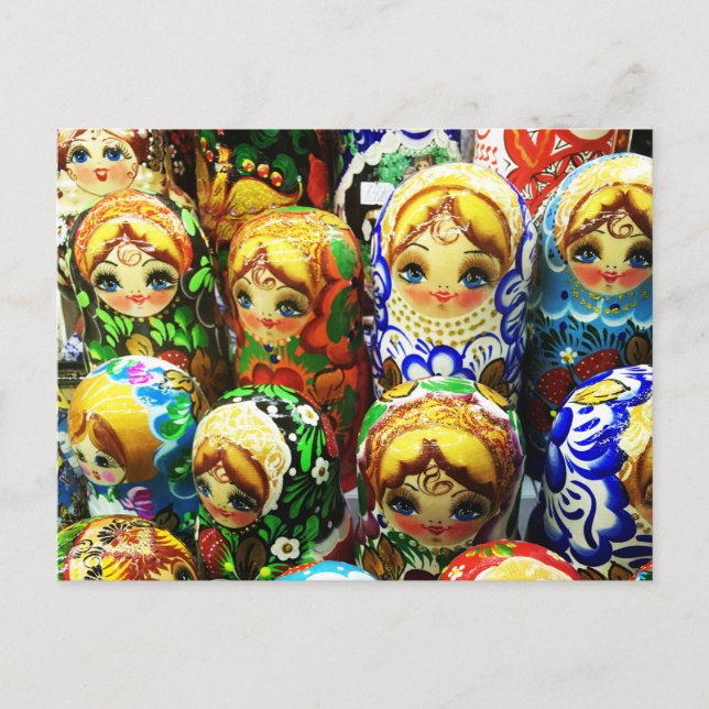 Souvenir Matryoshka Dolls Photo Postcard (Front)