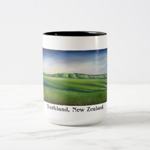 souvenir mug, new zealand mug, Two-Tone coffee mug