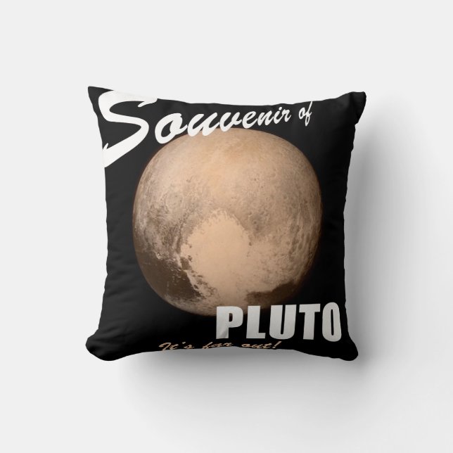 Souvenir of Pluto Throw Pillow (Front)