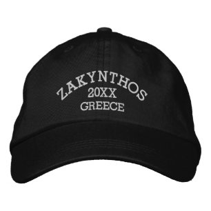 Souvenir of Zakynthos Greece Embroidered Hat