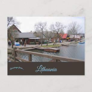 Souvenir Shops in Trakai Lithuania Postcard