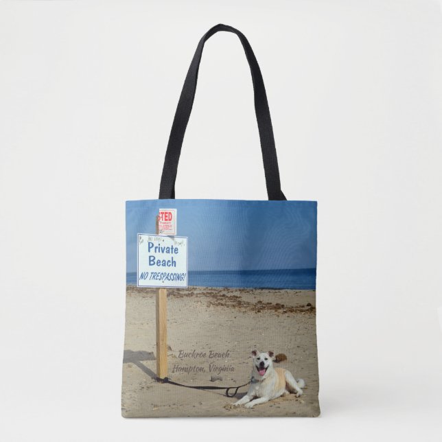 Souvenir Tote Bag of Hampton, Virginia Beaches (Front)