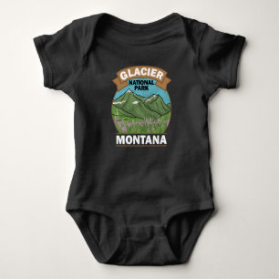 Souvenir Vintage Montana Glacier national Park Baby Bodysuit