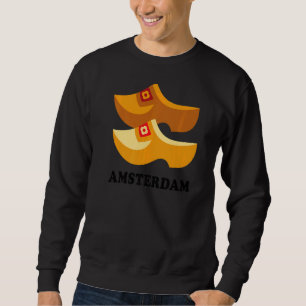 Souvenirs From Netherlands Wooden Clogs Amsterdam Sweatshirt
