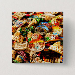 Souvenirs from Rome 15 Cm Square Badge