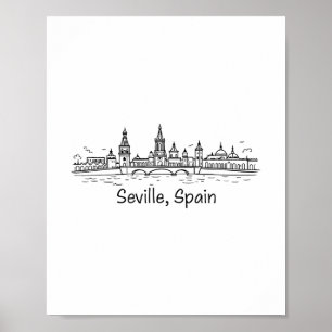 Souvenirs From Seville Spain Sevilla Espana Remind Poster