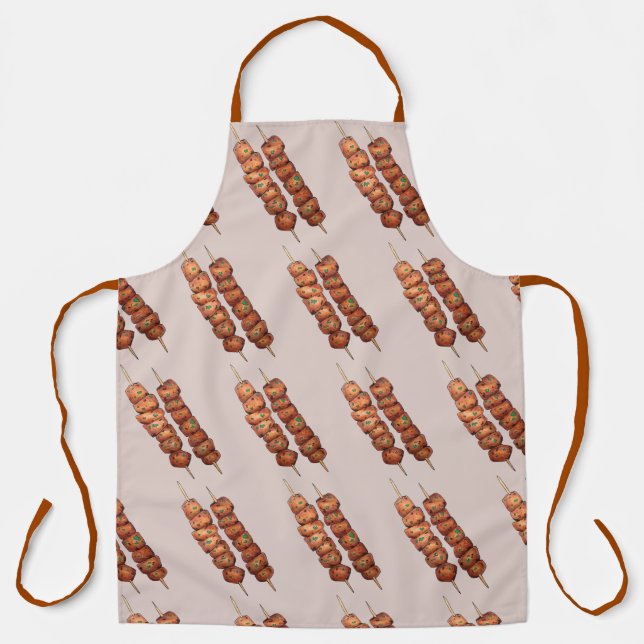 Souvlaki Meat Pork Skewer Greek Fast Food Greece Apron (Front)